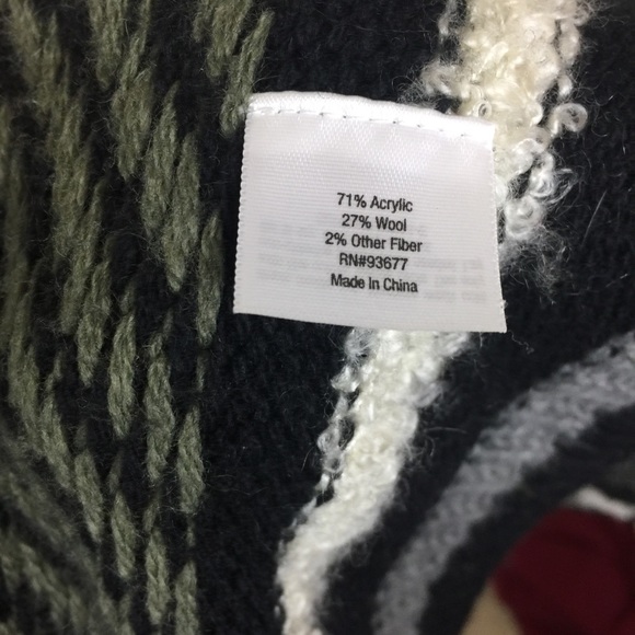 A.N.A Chunky Shawl Collar Sweater Striped Cardigan Vest MED - Picture 9 of 9